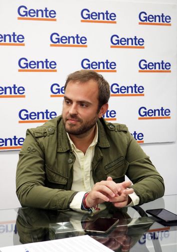 Alberto Escribano, durante la entrevista
