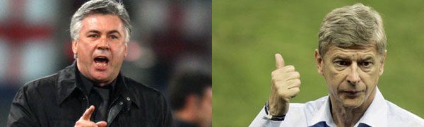 Carlo Ancelotti y Arsene Wenger