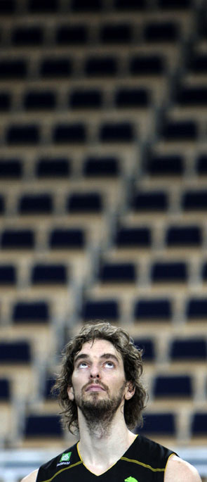 Pau Gasol, durante un entrenamiento en el Eurobasket · EFE