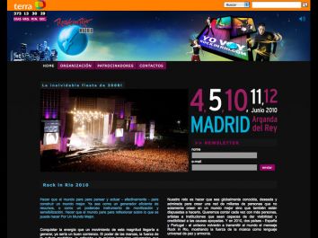 Una imagen de la nueva web de 'Rock in Rio Madrid 2010'