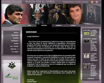 Una imagen de la web de Juande Ramos