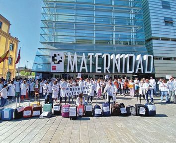 Protesta de los médicos de los hospitales madrileños