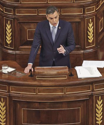 Pedro Sánchez, durante el Debate del Estado de la Nación