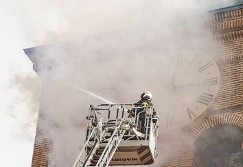 Simulacro de incendio en la Catedral de Getafe